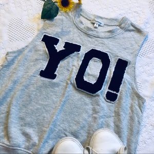 *NWOT* YO! Sleeveless Sweatshirt